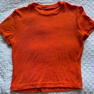 Orange cropped tee